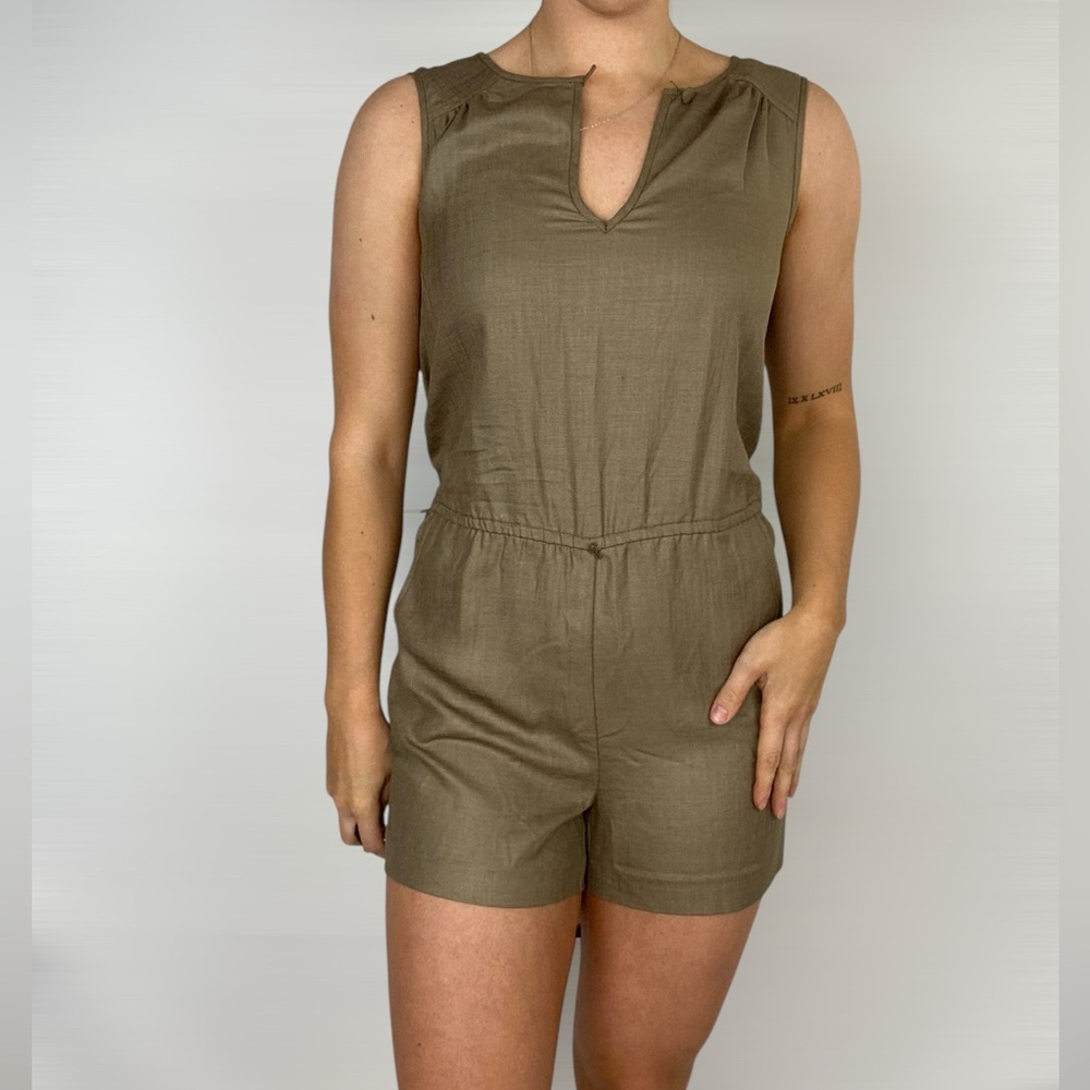 TRINA TURK Romper Sleeveless Cinch Waist Ruched Casual Party
